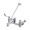 8 Inch Center Mop Sink Faucet Wall Mount with Wrist Blade Handle