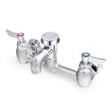 Commercial Mop Sink Faucet Wall Mount 8 Inch Center with 2.7" Spout