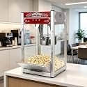 18 oz Commercial Popcorn Machine, Countertop Retro Style Popper, Red
