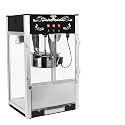 Commercial Popcorn Machine With 18 OZ - Countertop Popcorn Maker with Stainless Steel Kettle, Theater Style Popper with 3-Switch Control, for Home, Theater, Parties, Office, School, Business, Black