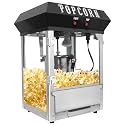 Commercial Popcorn Maker Machine, 6oz Stainless Steel Kettle with Tempered Glass &amp; Warming Deck, 600W Countertop Popper for Theater, Parties, Events