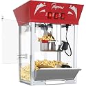 Commercial Popcorn Maker Machine 12oz, Stainless Steel Kettle with Tempered Glass &amp; Warming Deck, 850W Countertop Popper for Theater, Parties, Events