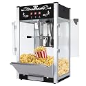 Commercial Popcorn Maker Machine 20 Oz 1440W, Theater Style Popper for 80 Cups/Batch with 3-Switch Control, Steel Frame &amp; Tempered Glass Doors