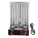 Commercial Shawarma Rotisserie Machine - 2-Burner Doner Kebab Grill, 360° Rotating Broiler, Adjustable Temperature for BBQ Parties, Home & Restaurant Use (Gas 2800P)