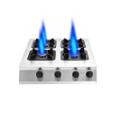 Commercial Stainless Steel Pot Stove, 3/4/6/8 Gas Range, Energy Saving Liquefied Gas/Natural Gas Stove (Natural Gas 6 heads) (Liquefied Gas 4 heads (B))