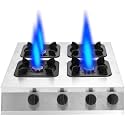 Commercial Stainless Steel Pot Stove, 3/4/6/8 Gas Range, Energy Saving Liquefied Gas/Natural Gas Stove (Natural Gas 6 heads) (Liquefied Gas 4 heads (B))