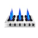 Commercial Stainless Steel Pot Stove, 3/4/6/8 Gas Range, Energy Saving Liquefied Gas/Natural Gas Stove (Liquefied Gas 6 heads)