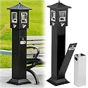 Commercial Trash Disposal Receptacle Outdoor Metal Trash Can Ash Bin