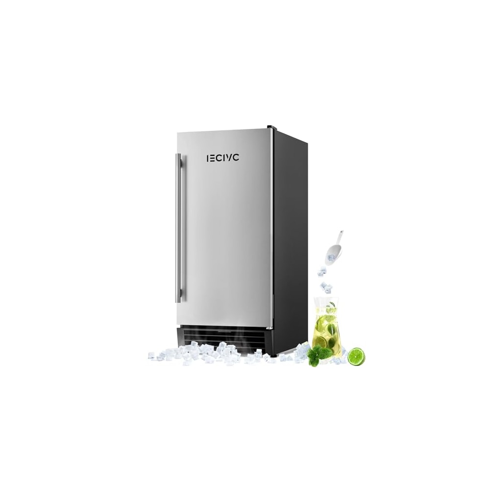 15'' W Under Counter Ice Maker Machine with 25 LBS Storage Bin - Price ...
