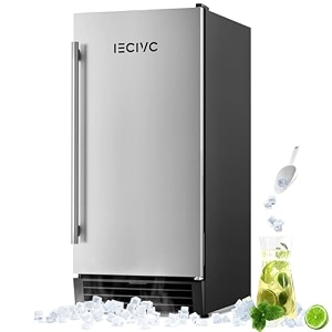 15'' W Under Counter Ice Maker Machine with 25 LBS Storage Bin - Price ...
