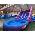 Commercial Water Slide for Adult Dual Slide Inflatable Water Slides with Big Pool, 0.45MM Thick PVC Made 1100W UL-Certified Safety Blower, Home/Rental Business Outdoor Backyard, 21x11x13.5FT