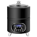 Commercial Yogurt Fermentation Machine,Automatic Digital Yoghurt Maker Machine,Portable Electric Yogurt Maker,with Timing &amp; Temperature Control,for Homemade Natto,Rice Wine Black-12L