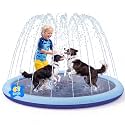 COMMOUDS Splash Pad for Kids and Dogs, Thickened Kiddie Sprinkler Pool