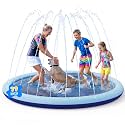 COMMOUDS Splash Pad for Kids and Dogs, Thickened Kiddie Sprinkler Pool