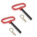 1/2 *3-5/8 Inch Trailer Hitch Pin with Red Handle and Clip,Clevis Pins ,Towing Hitch Pin for Trailers,2PCS