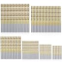 COMOWARE 120-Piece Metric Drill Bit Set, Titanium Coated HSS Micro Bits 1mm to 3.5mm for Metal, Plastic, Wood with Storage Case