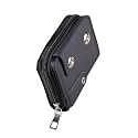 Compact Accordion Card Holder Wallet with Zipper