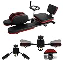 Compact Leg Stretcher Machine, 180 Degree Split Stretching Equipment for Flexibility, Ideal for Small Spaces & Home Fitness, Red