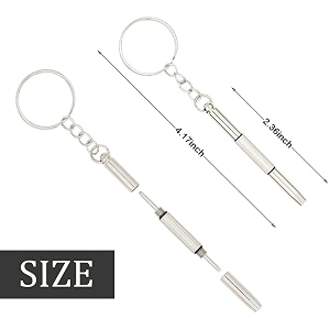 compact pocket mini diy screwdriver kit with keychain for eyeglass sunglass watch jewellery electronics toy repair kit kidsadults silver smart combo pack -3 unit