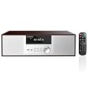 Compact System Micro HiFi System, CD Stereo System, 40 Watts RMS Music System with CD Player, FM Radio, Bluetooth, AUX-in, Headphone Output, DSP Tech, Clear Sounds and Rich Bass Sound,Silver
