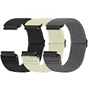 Compatible with 16mm 18mm 19mm 20mm 22mm 24mm Watch Bands Quick Release Replacement Wristband,Adjustable Stretchy Nylon Solo Loop Straps Fabric Braided Sport Elastic Bands for Men Women