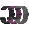 Compatible with 16mm 18mm 19mm 20mm 22mm 24mm Watch Bands Quick Release Replacement Wristband,Adjustable Stretchy Nylon Solo Loop Straps Fabric Braided Sport Elastic Bands for Men Women