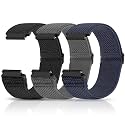 Compatible with 16mm 18mm 19mm 20mm 22mm 24mm Watch Bands Quick Release Replacement Wristband,Adjustable Stretchy Nylon Solo Loop Straps Fabric Braided Sport Elastic Bands for Men Women
