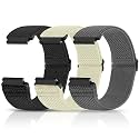 Compatible with 16mm 18mm 19mm 20mm 22mm 24mm Watch Bands Quick Release Replacement Wristband,Adjustable Stretchy Nylon Solo Loop Straps Fabric Braided Sport Elastic Bands for Men Women