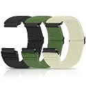 Compatible with 16mm 18mm 19mm 20mm 22mm 24mm Watch Bands Quick Release Replacement Wristband,Adjustable Stretchy Nylon Solo Loop Straps Fabric Braided Sport Elastic Bands for Men Women
