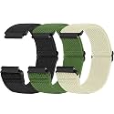 Compatible with 16mm 18mm 19mm 20mm 22mm 24mm Watch Bands Quick Release Replacement Wristband,Adjustable Stretchy Nylon Solo Loop Straps Fabric Braided Sport Elastic Bands for Men Women