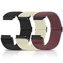 Compatible with 16mm 18mm 19mm 20mm 22mm 24mm Watch Bands Quick Release Replacement Wristband,Adjustable Stretchy Nylon Solo Loop Straps Fabric Braided Sport Elastic Bands for Men Women