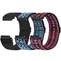 Compatible with 16mm 18mm 19mm 20mm 22mm 24mm Watch Bands Quick Release Replacement Wristband,Adjustable Stretchy Nylon Solo Loop Straps Fabric Braided Sport Elastic Bands for Men Women