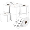Compatible 2-1/4" x 4" Direct Thermal Labels Replacement for Barcodes Postage Address Shipping Compatible with Rollo &amp; Zebra Desktop Printers Adhesive &amp; Perforated (12 Rolls, 350 Labels/Roll)