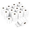 Compatible 2" x 1" Direct Thermal Labels Replacement for Barcodes Postage Address Shipping Compatible with Rollo &amp; Zebra Desktop Printers Adhesive &amp; Perforated (24 Rolls, 1300 Labels/Roll)