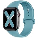 Saucyi Compatible with Apple Watch Band 41mm 40mm 38mm 49mm 45mm 44mm 42mm,Soft Silicone Sport Band Replacement Strap with Classic Clasp for iWatch Series 8 7 6 5 4 3 2 1 SE