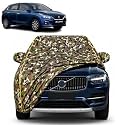 Compatible for Baleno 100% Waterproof Car Cover | Dustproof Sun Protection Cover | Soft Cotton Lining | Triple Stitched | Mirror Pocket | Antenna Pocket | All Weather Body Cover (Army)