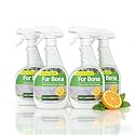 Compatible with Bona Hard-Surface Floor Cleaner Spray, 4 Bottle 500ml Citrus Mint Scent, Refillable, Residue-Free and Quick-Drying, for Stone, Tile, Wood Floors, Vinyl Flooring