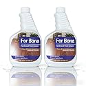 Compatible with Bona Hardwood Floor Cleaner Spray, 2 Bottle, 500ml No Residue, Suitable for Wood Floor Cleaning Solution, Fresh Scent
