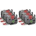 Compatible with Brother P-Touch 24mm 1 in Black on Red Label Tape TZe-451 (Pack of 2)