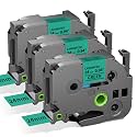 Compatible with Brother P-Touch 24mm 1 in Label Tape TZe-751 Black on Green