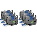 Compatible with Brother P-Touch 24mm 1" Label Refill TZe-551 Black on Blue (Pack of 2)