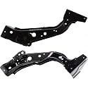 Compatible with CAPA 08-17 Lancer Front Headlight Head Light Lamp Support Bracket Black Steel Right Left SET PAIR