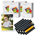Compatible with Liene Amber M100/M110 4x6 320 Photo Papers+8 Ink Cartridges