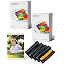 Compatible with Liene Amber M100 M110 4x6 160 Photo Paper & 4 Ink Cartridge