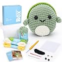 CrochetBox Turtle Complete Crochet Kit for Beginners, Easy Craft for Adults