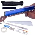 Complete Fret Leveling Kit with 18" Beam, Notched Ruler, Sandpaper (120–1000 Grit), Fret Rocker, Crowning File & Guitar Setup Tools – Guitar & Bass Maintenance Kit