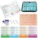 Complete Suture Practice Kit(30 Pieces) Include Suture Pad with Pre-Cut Wounds, Tool Kit and Sutures (Demonstration and Educational Use Only)