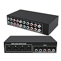 BolAAzuL 4-Way Component AV Video Switch Box 4 in 1 Out Plug &amp; Play