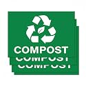 Compost Stickers, Green, 7" x 10" (Pack of 4)