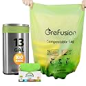Compostable Bags,Trash bags 13+ gallon tall kitchen, Compostable Trash Lawn &amp; Leaf Yard Waste Bags,Kitchen Compost Trash Bin Compatible,Extra Thick1.01 Mills,Certified by BPI and OK Compost